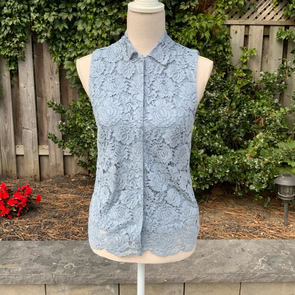 H&M blue lace tank top